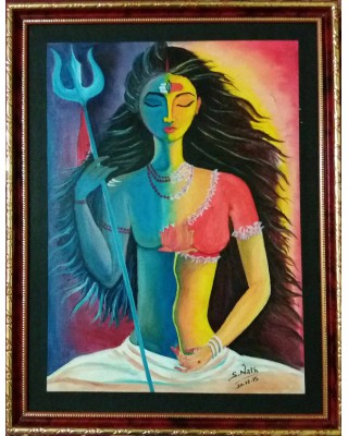 Ardhanareswari Art Painting - Meditation Paintings Spiritual